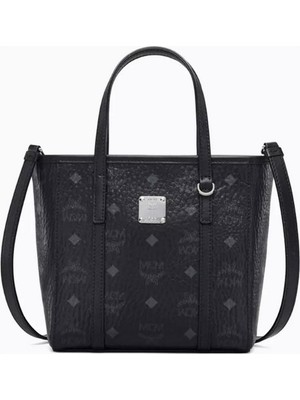 Mcm Visetos Mini Toni Tote Çanta, Nappa Deri & Kanvas Shopper