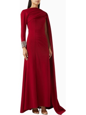 Ac By Aanchal Chanda Embellished Cape Işlemeli Pelerinli Kadın Elbise