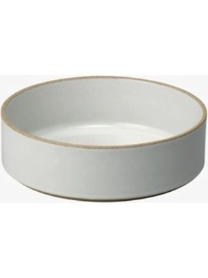 Hasami Porcelain Japon Tasarımı Parlak Gri Seramik Kase 18.5 cm Çaplı