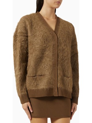 Represent Haze Hairy-Knit Cardigan, Lüks Dokulu Modern Hırka