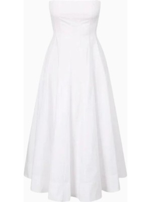 Staud Wylie Maxi Dress, Kadın Maksi Elbise, Pamuk & Spandeks, Şık ve Rahat