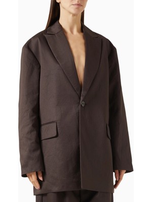 Represent Crimp Single-Breasted Blazer, Lüks Tek Düğmeli Klasik Ceket