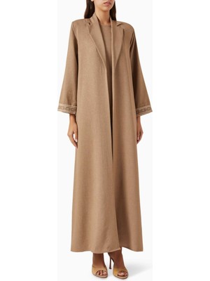HQ Travels Şık Dört Parça Nakışlı Abaya Seti Konforlu ve Modern Görünüm Için Ideal