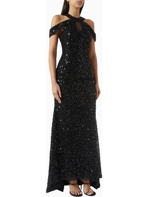 Ac By Aanchal Chanda Sequinned Maxi Payetli Kadın Elbise