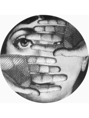 Fornasetti Tema E Variazioni N.154 Yuvarlak Porselen Mücevher Kutusu