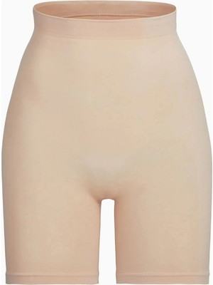 Skims Seamless Sculpt Mid-Thigh Shorts, Yüksek Bel Şekillendirici Şort