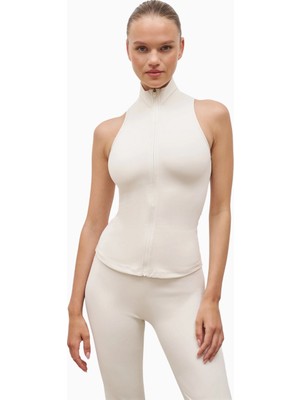 Because Of Alice Base Sculpting Sleeveless Zip Up Jacket Şekillendirici Kolsuz Atletik Kadın Üst