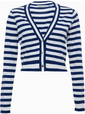 Alice and Olivia Çizgili Uzun Kollu Hırka