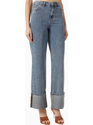 Yastira Geniş Paça, Açık Mavi Denim Jean, Organik Pamuklu