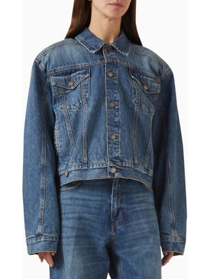 Haikure Renee Boxy Denim Ceket, Oversize Modern Kadın Jean Ceket
