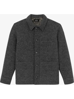 A.P.C Emile Heather Gri Lüks Italyan Yün Gömlek-Ceket