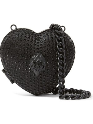 Kurt Geiger Micro Heart Clutch Bag, Kalp Şekilli Mini Zincirli Çanta Tek Boy Kadın Tasarımı