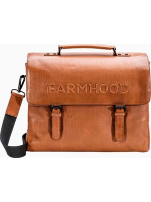Farmhood Memphis Deri Xxl Evrak Çantası, 3 Bölmeli, 39 Cm, Yüksek Kaliteli Hakiki Deri