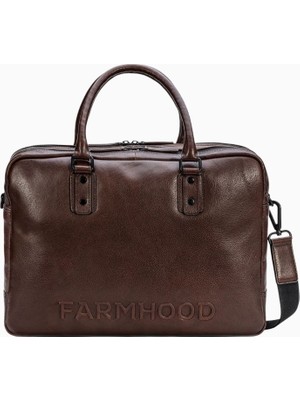 Farmhood Memphis Deri Evrak Çantası 42 Cm, Laptop Bölmeli Şık ve Dayanıklı Iş Çantası