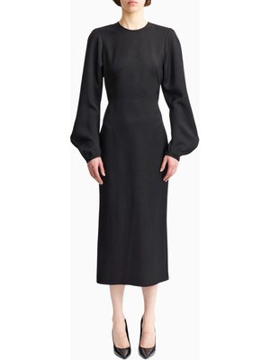 16ARLINGTON Saverico Midi Twill Elbise
