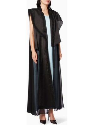 Pearl Haute Couture Şık Boncuk Süslemeli Abiye Abaya ile Özel Etkinliklerde Göz Doldurun