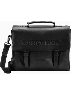 Farmhood Memphis Deri Xxl Evrak Çantası, 3 Bölmeli, 39 Cm, Yüksek Kaliteli Hakiki Deri