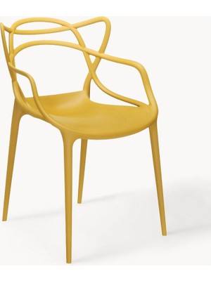 Westwing Kartell Masters Sandalye Seti (2 Adet): Beyaz, Istiflenebilir