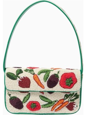 Staud Tommy Crudite Beaded Bag, Renkli Boncuklu Tek Beden Çanta