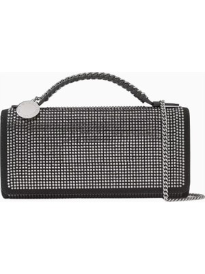 Stella Mccartney Alter Süet Falabella El Çantası, Kristal Işlemeli & Vegan Deri, Şık Tasarım