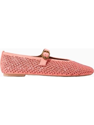 Kurt Geiger Mayfair Süet Kristal Taşlı Lüks Tasarım Kadın Babet