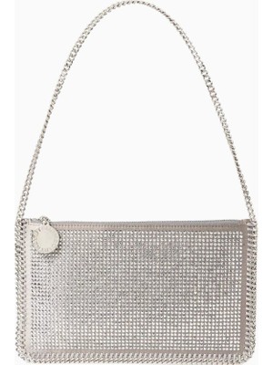 Stella Mccartney Hotfix Taşlı Vegan Falabella Pochette, Zincir Detaylı Omuz Çantası