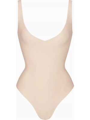 Skims Body Plunge Thong Bodysuit, Derin Yaka, Tanga Kesim, Şık ve Cesur Silüet