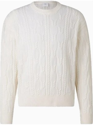 Bogner Keith Lüks Klasik Stil, Erkek Yün Triko Kazak