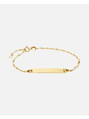 FAVS Little Friends Favs 375ER Gelbgold Çocuk Bilezik Kişiye Özel Tasarım ve Uzatma Seçeneği ile 16 cm