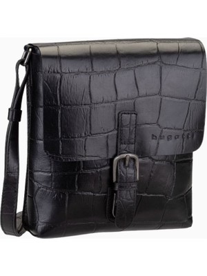 Bugatti Bugattı Nevio Cognac Deri Kroko Desenli Bodybag Şık ve Fonksiyonel Çapraz Çanta