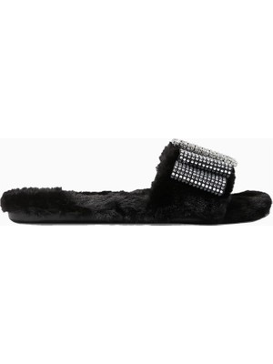 Kurt Geiger Cosy Bow Faux Fur Lüks Tasarım Kadın Terlik