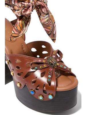 Kurt Geiger Butterfly 140 %100 Deri, Platform Topuklu Kadın Sandalet
