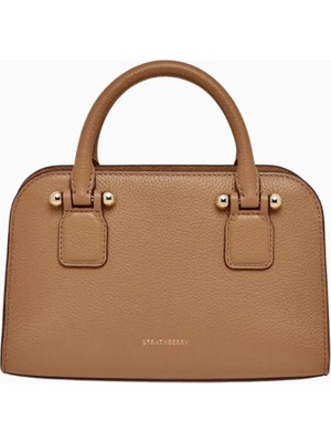 Strathberry Mini Georgia Tote Çanta, Kompakt & Çift Bölmeli, Şık Tasarım, Dana Derisi