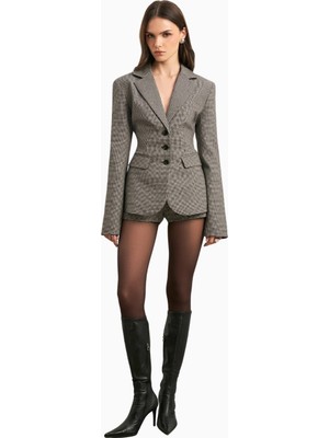 Because Of Alice Single Breasted Cinched Waist Blazer Kadın Ceket
