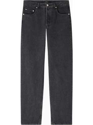 A.p.c Siyah Taşlanmış Ekstra Geniş Unisex Premium Denim Pantolon