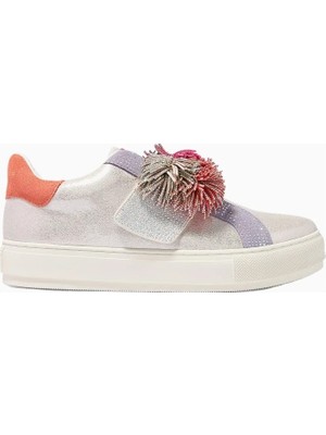 Kurt Geiger Laney Pom Pom Deri Taşlı Lüks Tasarım Kadın Sneaker