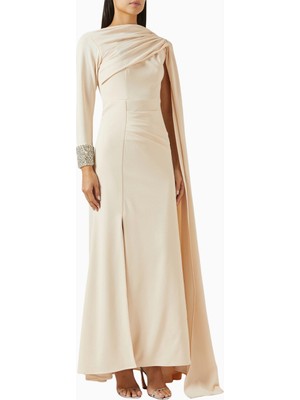 Ac By Aanchal Chanda Embellished Cape Işlemeli Pelerinli Kadın Elbise