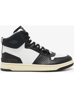Lacoste L001 224.1 Mıd Leather Mens Sneaker Hakiki Deri Bilekli Erkek Günlük Spor Ayakkabı Siyah