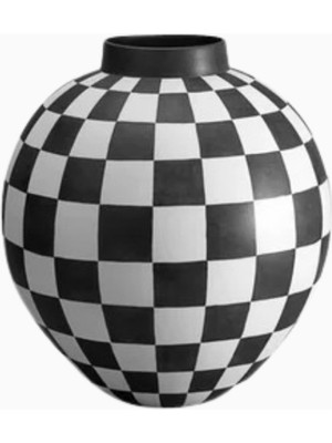 L'objet Xlarge Damier Porselen Vazo