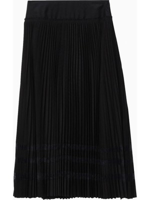 3.1 Phillip Lim Dantel Detaylı Pliseli Tasarım Kadın Midi Etek