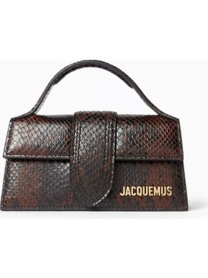 Jacquemus Le Bambino Mini Python Çanta, Kabartmalı Deri, Üst Saplı