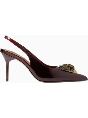 Kurt Geiger Large Eagle Slingback 85 Deri, Lüks Tasarım Kadıntopuklu Ayakkabı
