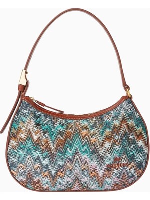 Missoni Mıssonı Lurex Örgü Mini Zigzag Hobo Çanta, Italyan Zarafeti & Dayanıklı