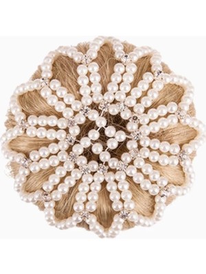 Br Pearl Diamond Lüks Taşlı Topuz Filesi