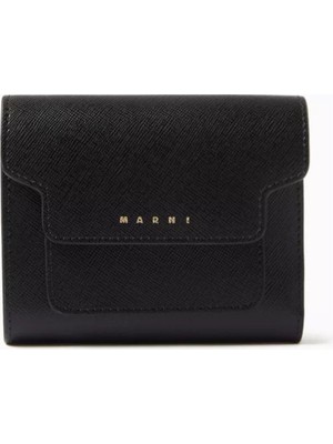 Marni Saffiano Deri Kapaklı Cüzdan, Minimalist, Düzenli & Lüks Tasarım