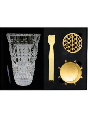 TOUCH OF OUD Crystal Oud Burner Set Kristal Buhurdan, Stand ve Maşa Seti