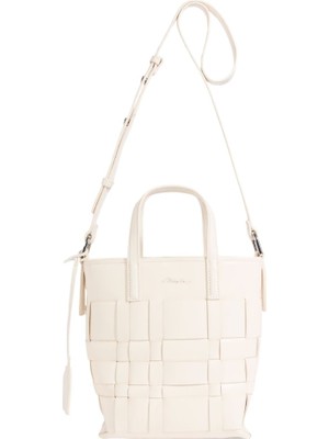 3.1 Phillip Lim Odita Mini Örgülü %100 Deri Kadın Lüks Tasarım Bucket Çanta