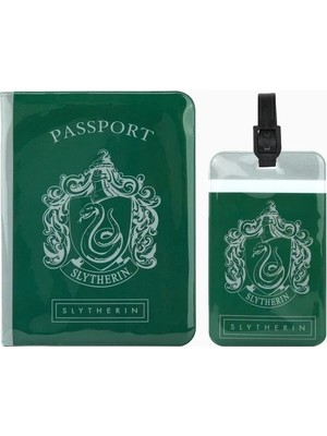Cinereplicas Harry Potter Slytherin Pasaport Kılıfı ve Valiz Etiketi Seti