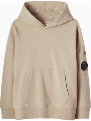 C.p. Company Kids Lens Bej Çocuk Kapüşonlu Sweatshirt