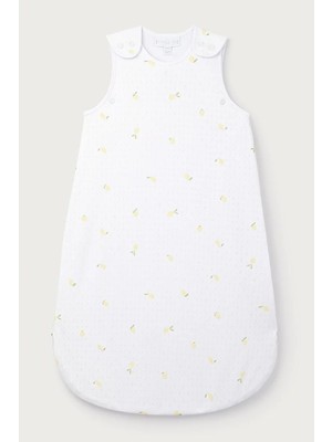 The White Company Organik Pamuklu Limon Desenli Bebek Uyku Tulumu